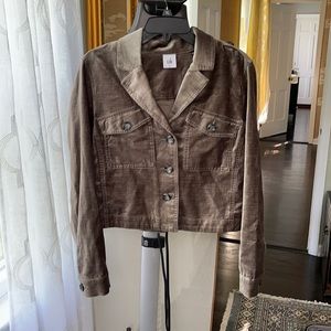 Cabi olive velvet jacket sz M cotton rayon